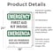 Signmission First Aid Kit Inside Bilingual, 18 in W x Rectangle, Vinyl Decal OS-2PACK-EM-D-1824-L-10321 - alternate 4